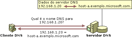 Exemplo: Pesquisa inversa de DNS