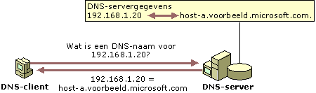 Voorbeeld: DNS reverse lookup